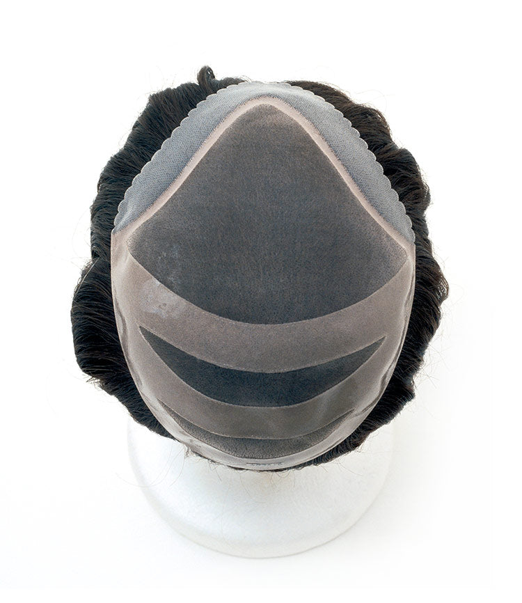 403 Men's System H | Mono-Top Remy Human Hair Topper (100% Hand-Tied)