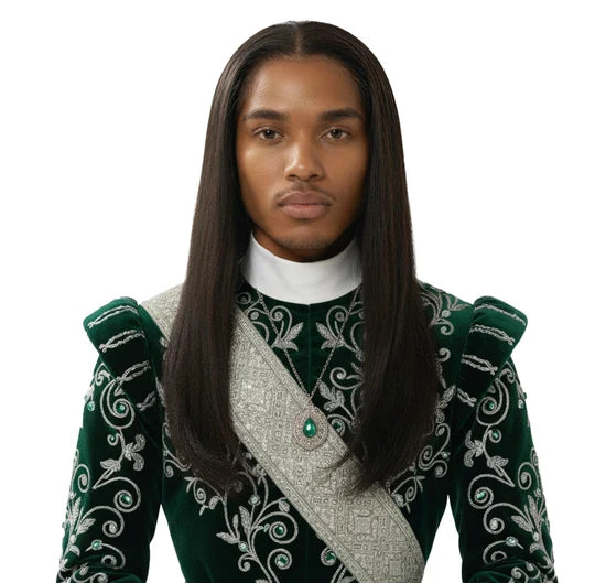 160 Men’s Theatrical Wig Long | Lace Front Remy Human Hair Wig (100% Hand-Tied)