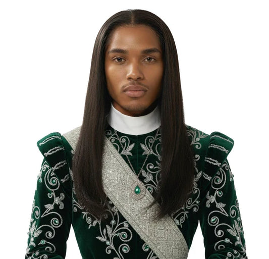 160 Men’s Theatrical Wig Long | Lace Front Remy Human Hair Wig (100% Hand-Tied)