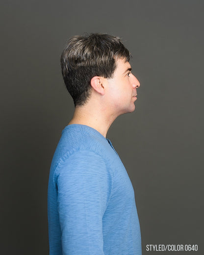 402 Men's System H | Mono-Top Remy Human Hair Topper (100% Hand-Tied)