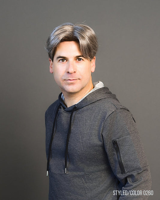 403 Men's System H | Mono-Top Remy Human Hair Topper (100% Hand-Tied)
