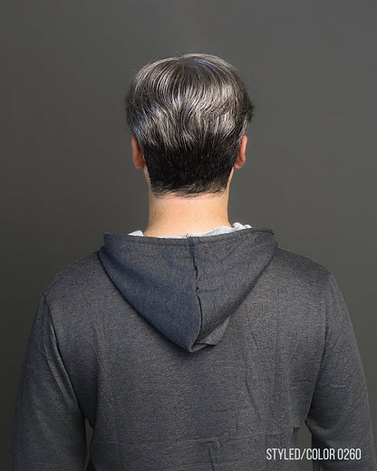 403 Men's System H | Mono-Top Remy Human Hair Topper (100% Hand-Tied)