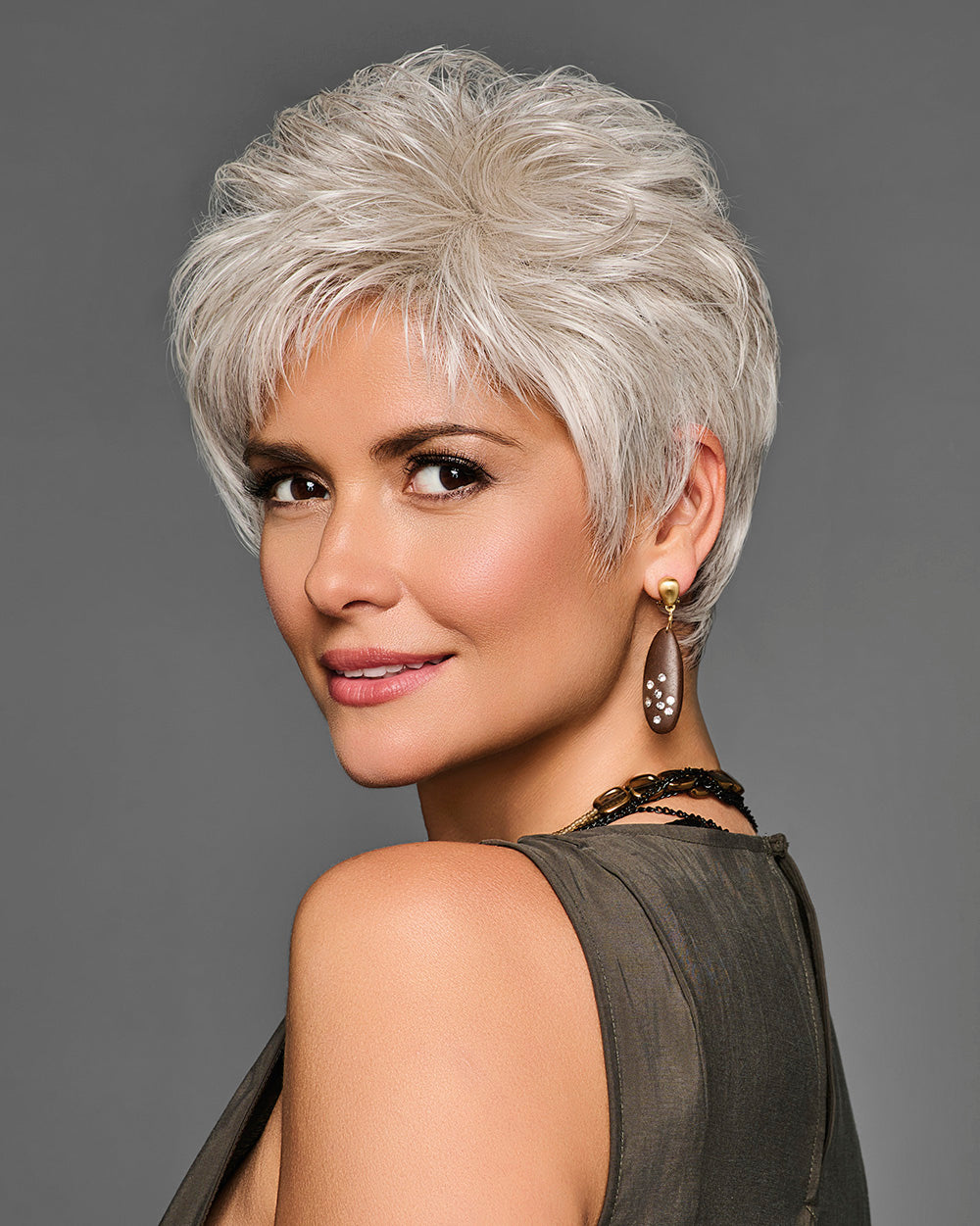 BOSS ENERGY by GABOR in color GF56-60 SUGARED SILVER | Lightest Gray Evenly Blended with Pure White