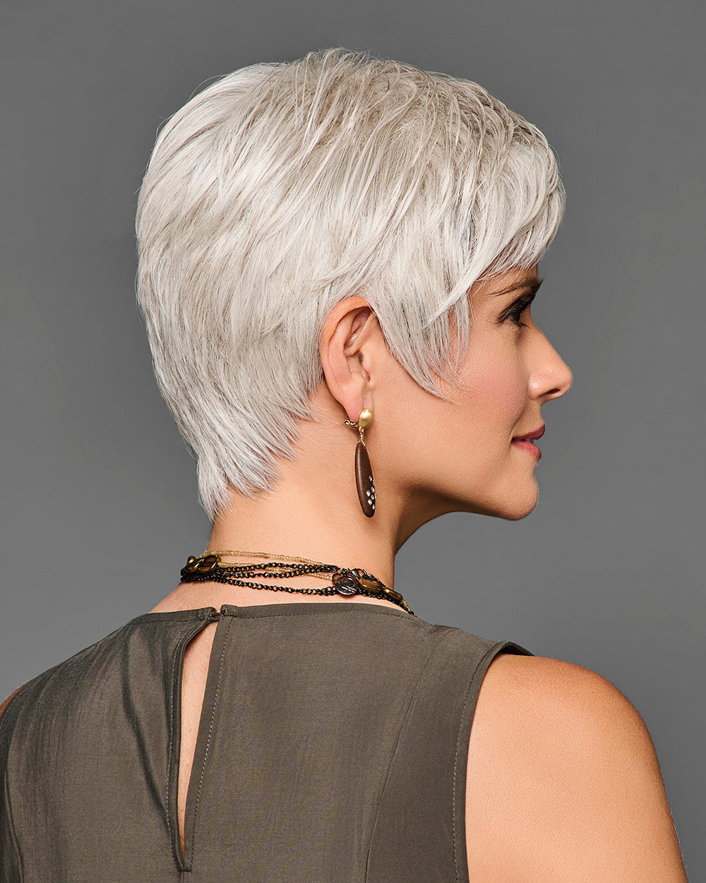 BOSS ENERGY by GABOR in color GF56-60 SUGARED SILVER | Lightest Gray Evenly Blended with Pure White