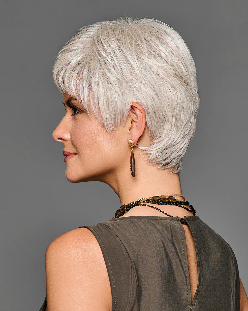 BOSS ENERGY by GABOR in color GF56-60 SUGARED SILVER | Lightest Gray Evenly Blended with Pure White