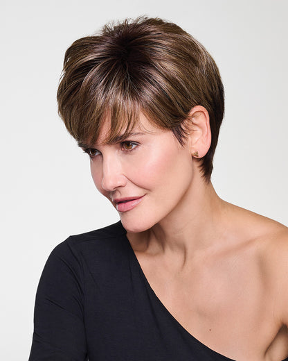 CROP CUT TOPPER in color SS9/24 ICED CAFÉ LATTE | Dark Brown shaded with Golden Brown