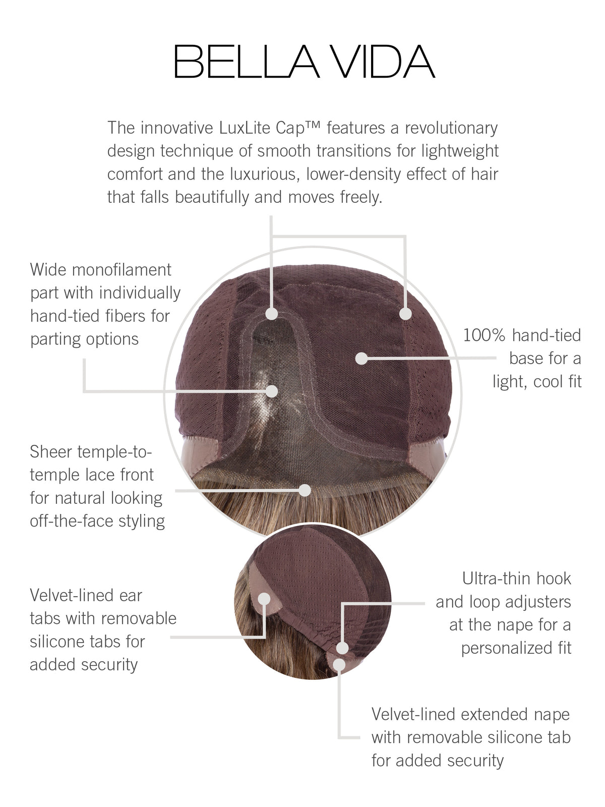 Bella Vida (Petite/Average) | Lace Front Mono Part Heat-Friendly Synthetic Wig (100% Hand-Tied)