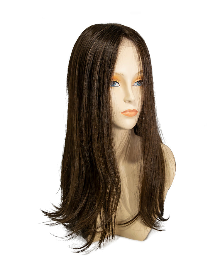 Natural Topper | Lace Front Monofilament Human Hair Topper (100% Hand-Tied)