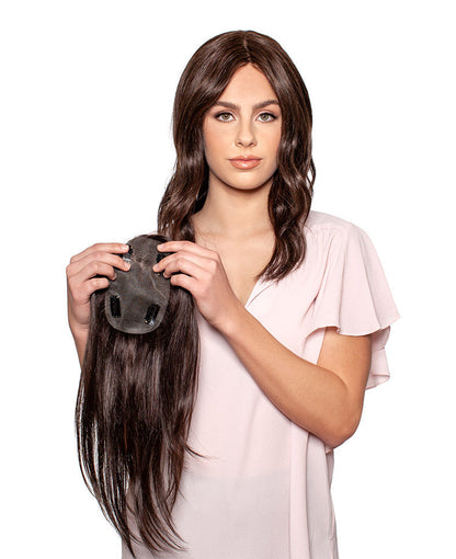 Natural Lace Top B | Remy Human Hair Topper (100% Hand-Tied)